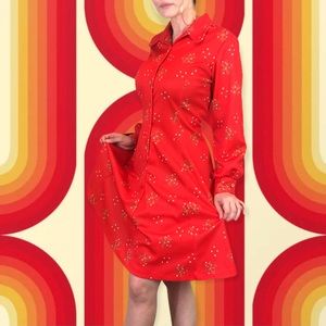 70’s Vintage Handmade Bishop Sleeve Dress